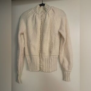 Victorias Secret wool blend cardigan sweater white ivory size M warm cozy